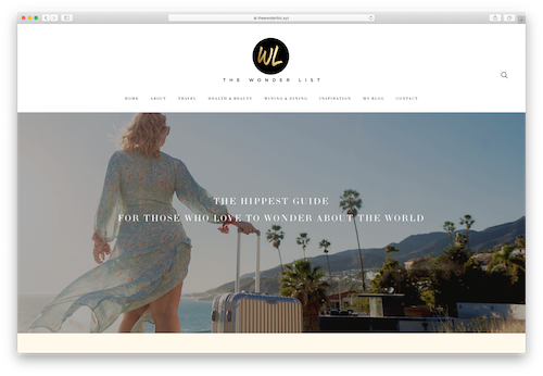 TheWanderList.xyz homepage