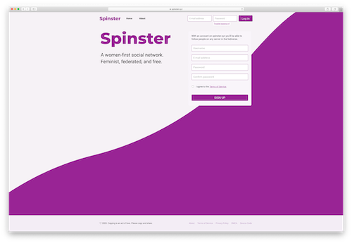 Spinster.xyz homepage