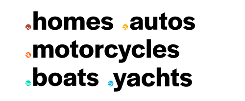 .Homes, .Autos, .Motorcycles, .Boats, and .Yachts