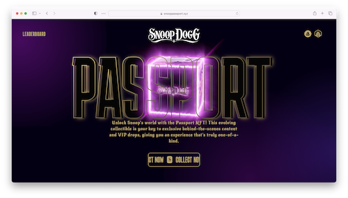 Screenshot of SnoopPassport.xyz